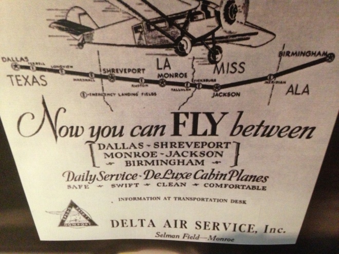 My hometown of Shreveport was part of Delta's first passenger route.